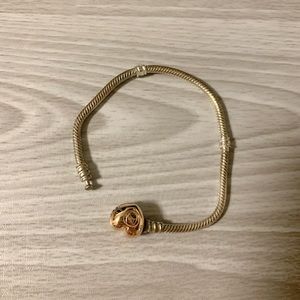 Pandora Moments Heart Clasp Snake Chain Bracelet